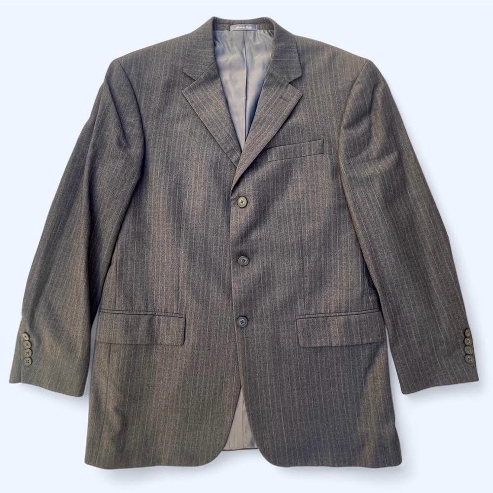 Vintage Oscar de la Renta Profile wool striped Men's Blazer 40 R academia fall
